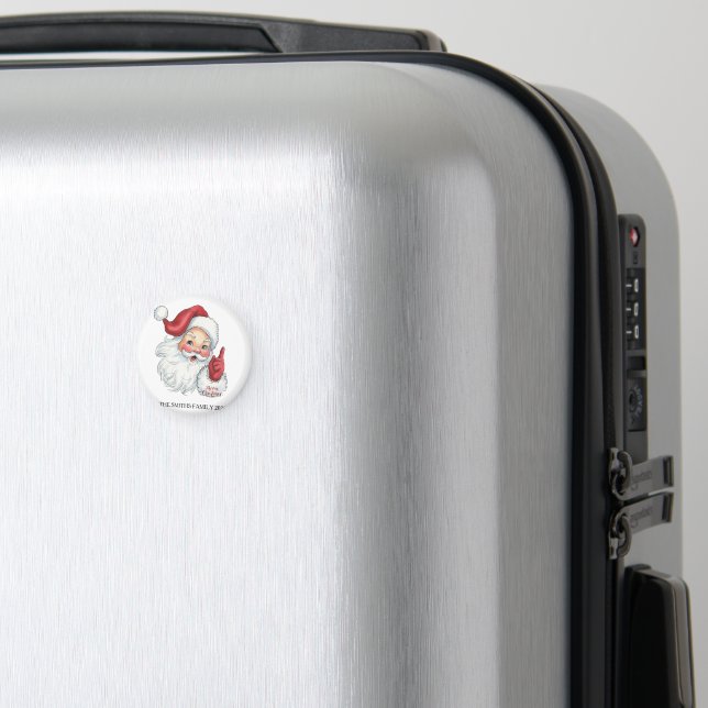 Vintage Santa Christmas Magnet (In Situ (Luggage))