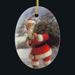 Vintage Santa Christmas Ornament<br><div class="desc">Old fashion Christmas ornaments! Beautiful Victorian Christmas ornaments for your holiday decorations! Easy to customize with a name and date. A special gift for under $15.</div>