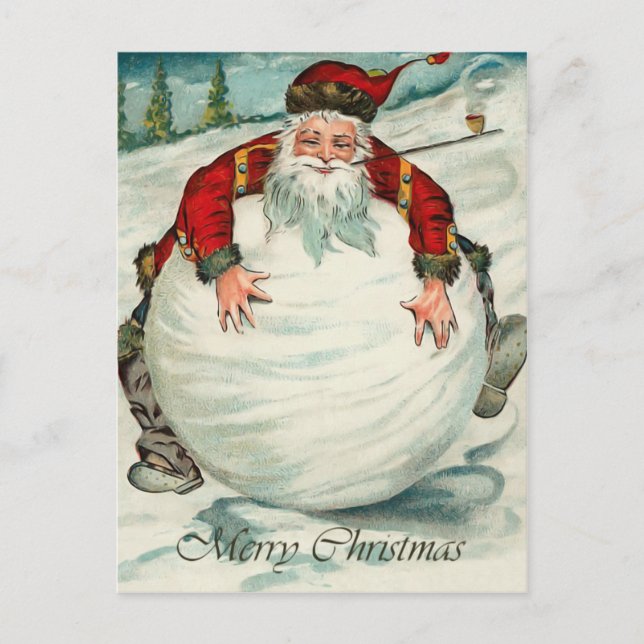 Vintage Santa Christmas Postcard (Front)