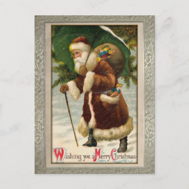 Vintage Santa Christmas Postcard (Front)