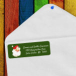 Vintage Santa Christmas Return address<br><div class="desc">This design was created though digital art. It may be personalized in the area provide or customizing by choosing the click to customize further option and changing the name, initials or words. You may also change the text colour and style or delete the text for an image only design. Contact...</div>