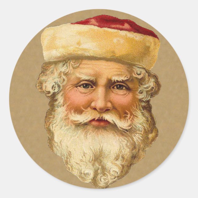 Vintage Santa Christmas sticker (Front)
