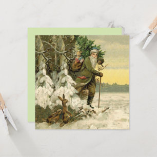 Vintage Santa Christmas Victorian Holiday Tree 