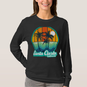 Vintage Santa Clarita California Summer 90s Beach  T-Shirt