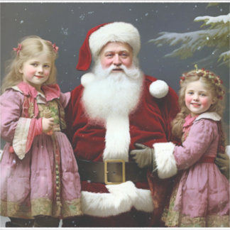 Vintage Santa Claus and Children