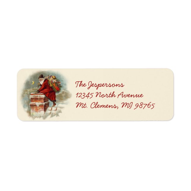 Vintage Santa Claus at the Chimney Christmas (Front)