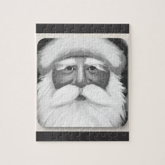 Vintage Santa Claus Black & White Puzzle