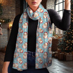 Vintage Santa Claus Blue Christmas<br><div class="desc">Get into the holiday spirit with this charming vintage Santa Claus Christmas scarf. Featuring a nostalgic watercolor Santa pattern on a festive blue background, this scarf adds a classic touch to any winter outfit. Made from lightweight chiffon, it’s perfect for layering while staying cozy and stylish. Whether for a festive...</div>