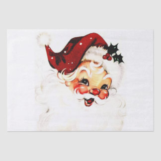 Vintage Santa Claus: Cheerful Holiday Charm Tissue Paper
