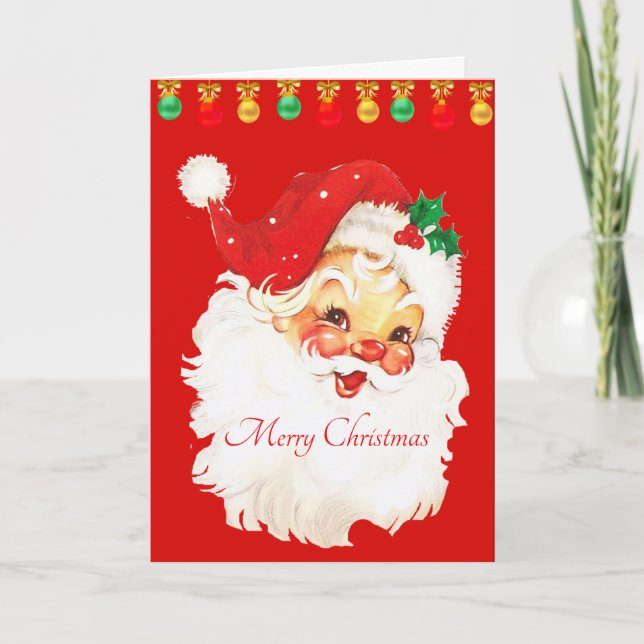 Vintage Santa Claus Christmas Card (Front)