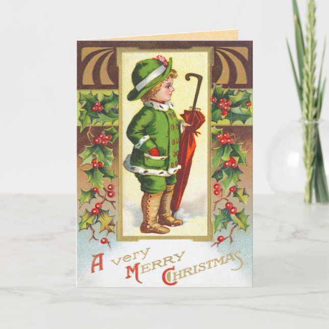 Vintage Santa Claus Christmas Card (Front)