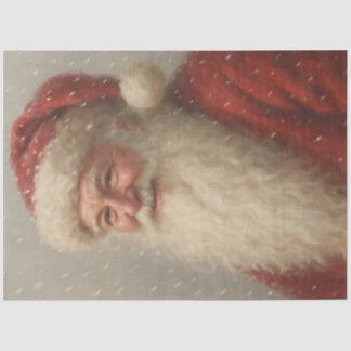 Vintage Santa Claus Christmas Decoupage Tissue Paper