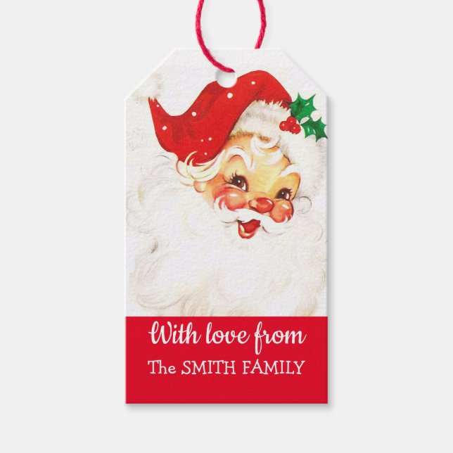 Vintage Santa Claus Christmas Gift Tags (Front)