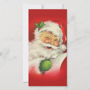 Vintage Santa Claus Christmas Holiday Card