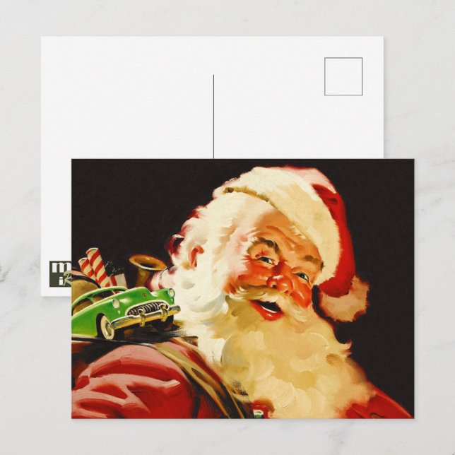 Vintage Santa Claus Christmas Holiday Postcard (Front/Back)