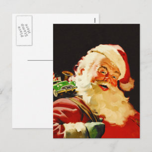 Vintage Santa Claus Christmas  Holiday Postcard