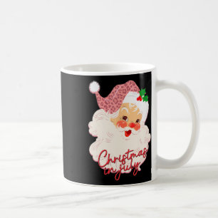 Vintage Santa Claus Christmas In July Pink Summer Coffee Mug