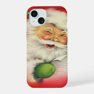 Vintage Santa Claus Christmas iPhone 15 Case