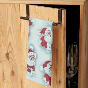 Vintage Santa Claus Christmas Kitchen Towel