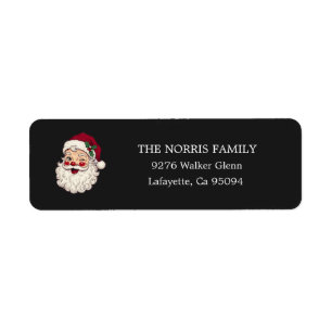Vintage Santa Claus Christmas Label 