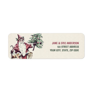 Vintage Santa Claus Christmas labels