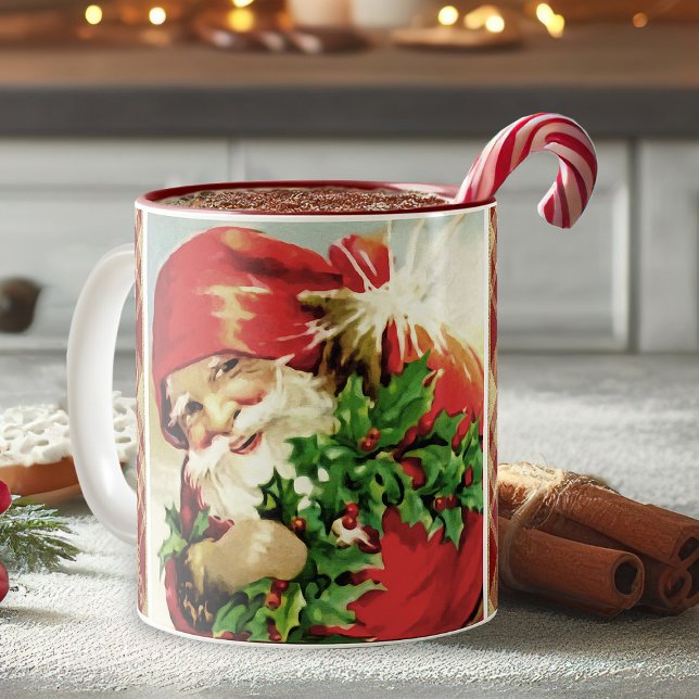 Vintage Santa Claus Christmas Mug (vintage Santa Claus Christmas coffee mug)