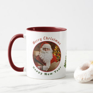 Vintage Santa Claus Christmas New Year Personalize Mug
