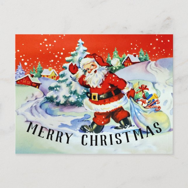 Vintage Santa Claus Christmas Postcard (Front)