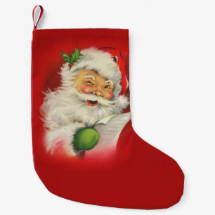 Vintage Santa Claus Christmas Small Christmas Stocking