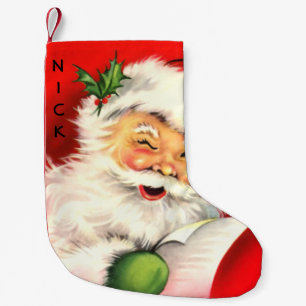 Vintage Santa Claus Christmas Stocking