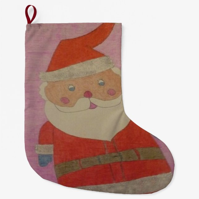 Vintage Santa Claus Christmas Stocking (Front)