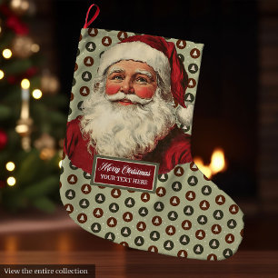 Vintage Santa Claus Christmas Stocking Design