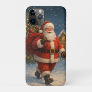 Vintage Santa Claus Christmas Winter Wonderland iPhone 11 Pro Case