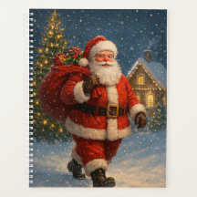 Vintage Santa Claus Christmas Winter Wonderland