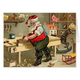 Vintage Santa Claus Christmas Workshop