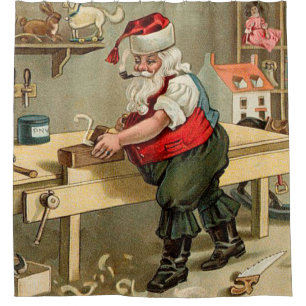 Vintage Santa Claus Christmas Workshop