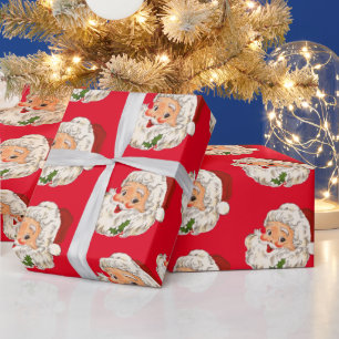 Vintage Santa Claus Christmas Wrapping Paper