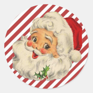 Vintage Santa Claus Classic Round Sticker