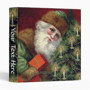Vintage Santa Claus Custom Christmas 1" Binder