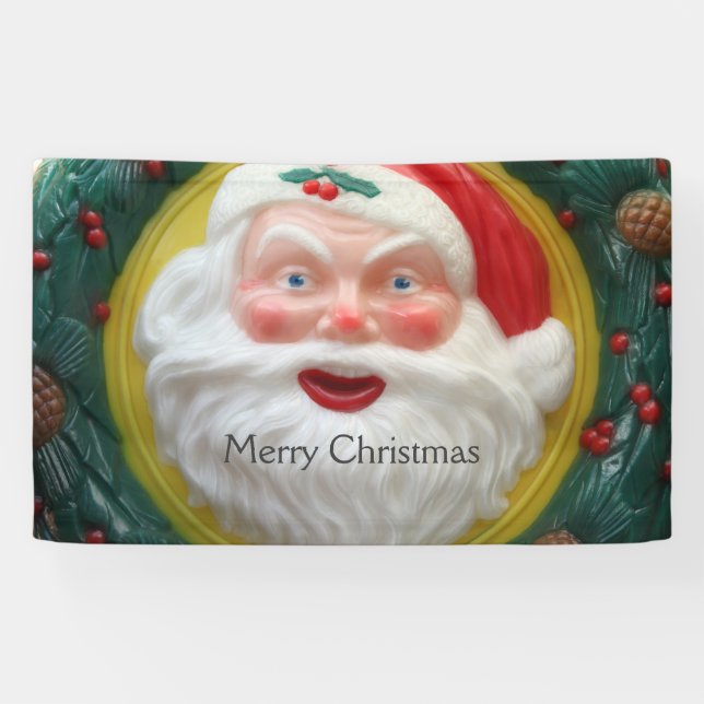 Vintage Santa Claus face Banner (Horizontal)