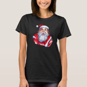 Vintage Santa Claus Face Christmas Kids Boys Girl T-Shirt