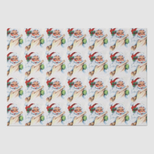 Vintage Santa Claus Father Christmas Tissue Paper
