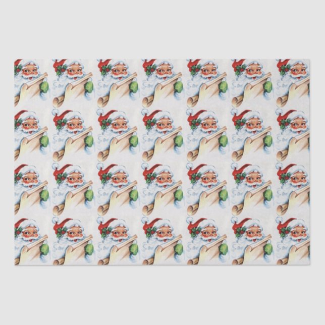 Vintage Santa Claus Father Christmas Tissue Paper (Front)