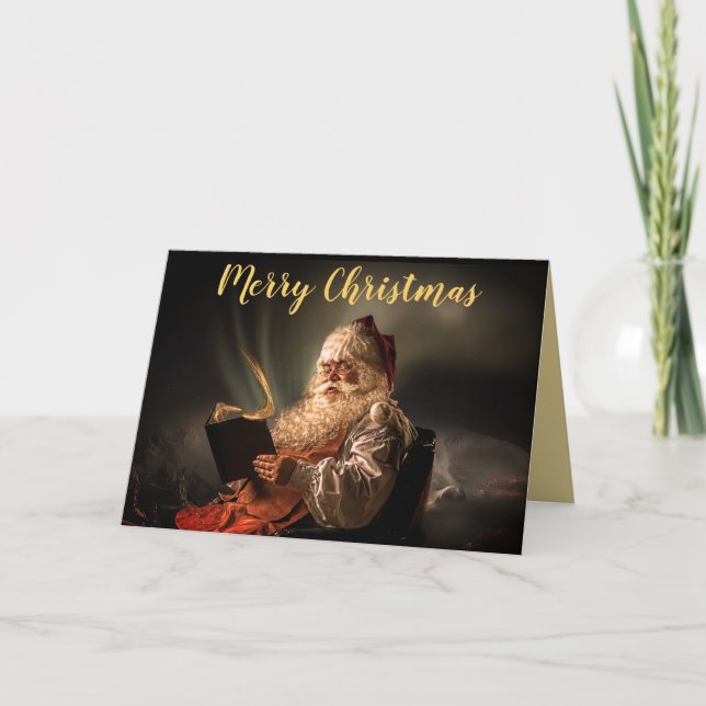 Vintage Santa Claus Holiday Card (Front)