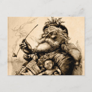Vintage Santa Claus Holiday Postcard