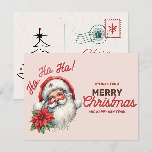 Vintage Santa Claus Holiday Postcard (Front/Back)