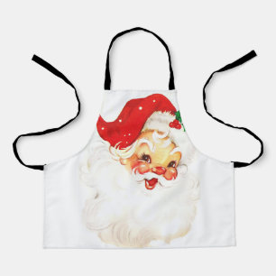 Vintage Santa Claus Illustration Apron