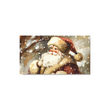 Vintage Santa Claus in a Snowy Wonderland