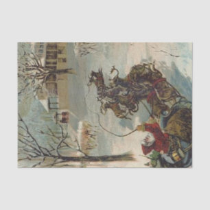 Vintage Santa Claus is Coming to Town Tissue Paper