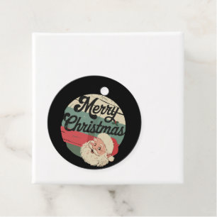 Vintage Santa Claus Merry Christmas Face Old Favour Tags